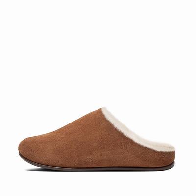 Fitflop Women's CHRISSIE Shearling Slippers - Brown, BZ7364281